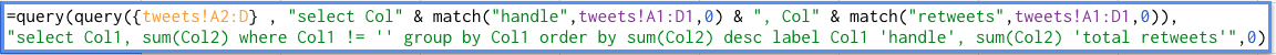 query match column names